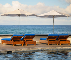 Beachfront lounge chairs